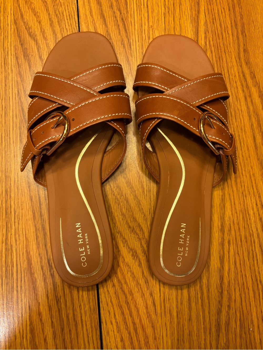 Cole Haan Grand 360 Brown Strappy Flat Sandals Size 7.5